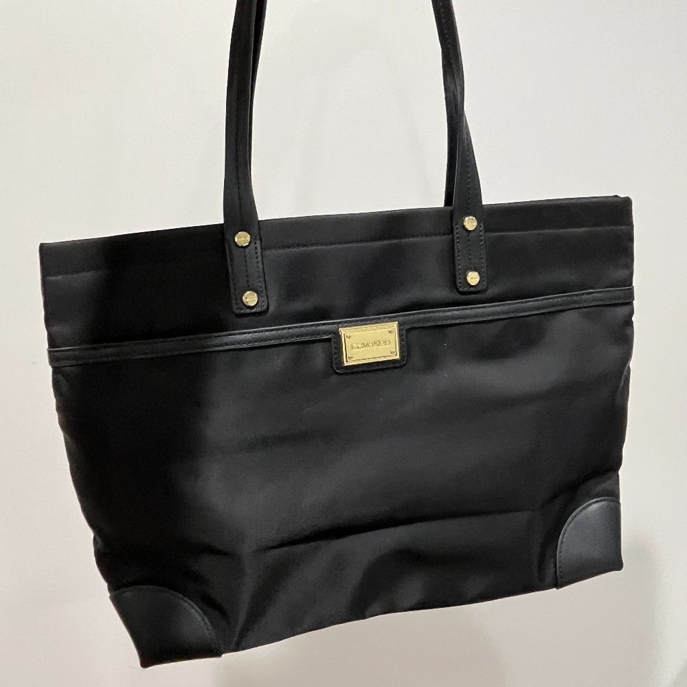 Calvin Klein Tannya Black Nylon Tote Shoulder Bag Handbag